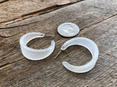clear frosted earrings