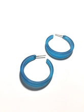 frosted aqua lola earrings