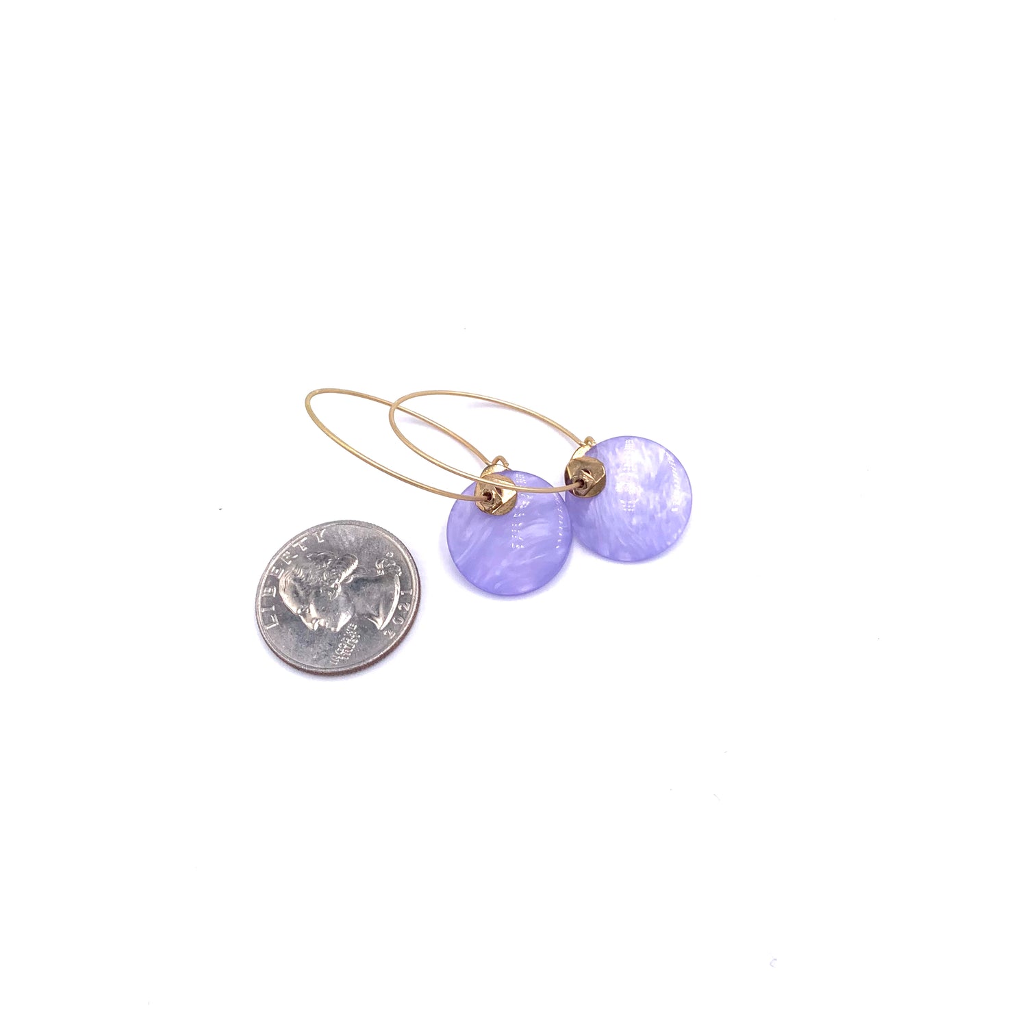 lilac blue earrings