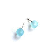 turquoise frosted studs