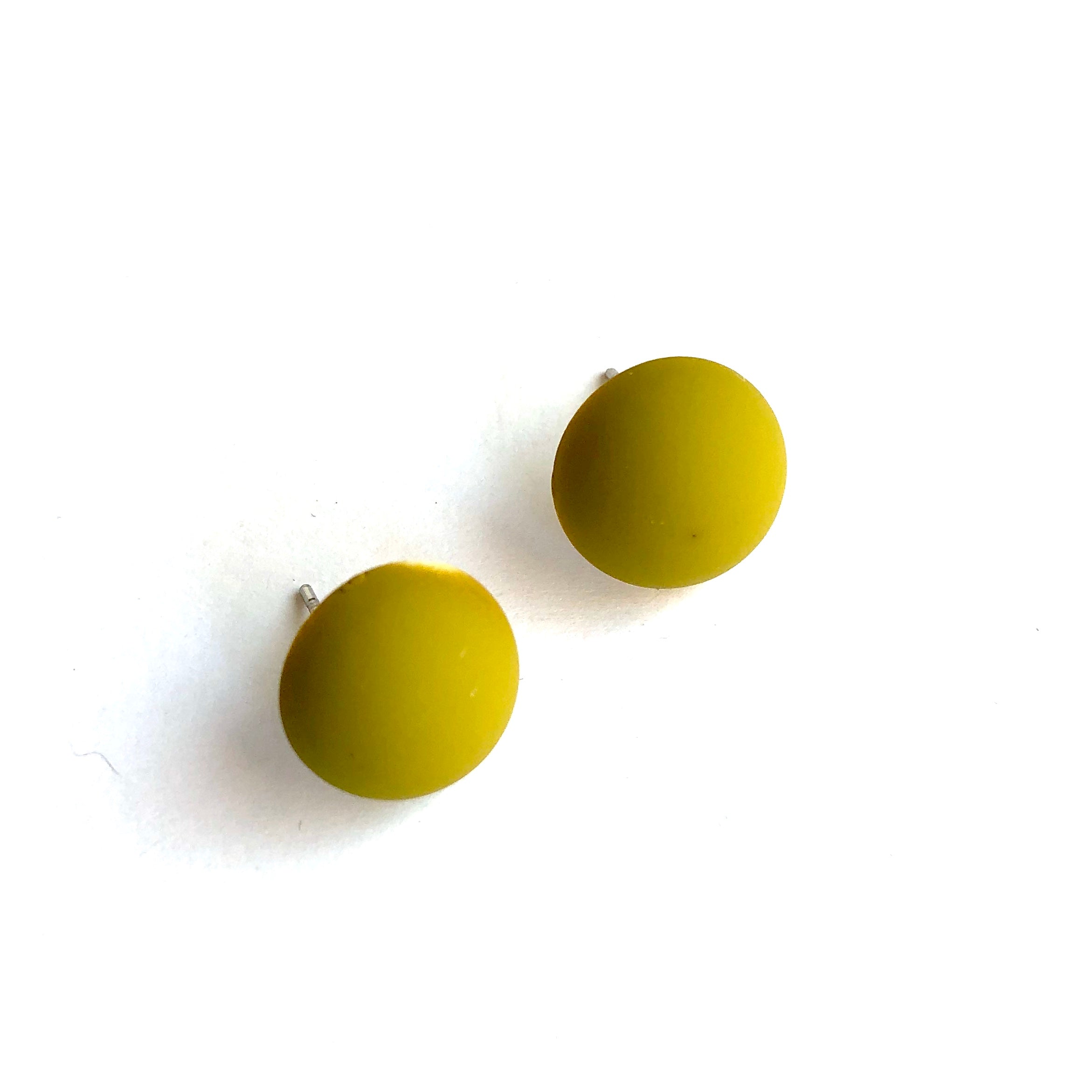 chartreuse button studs