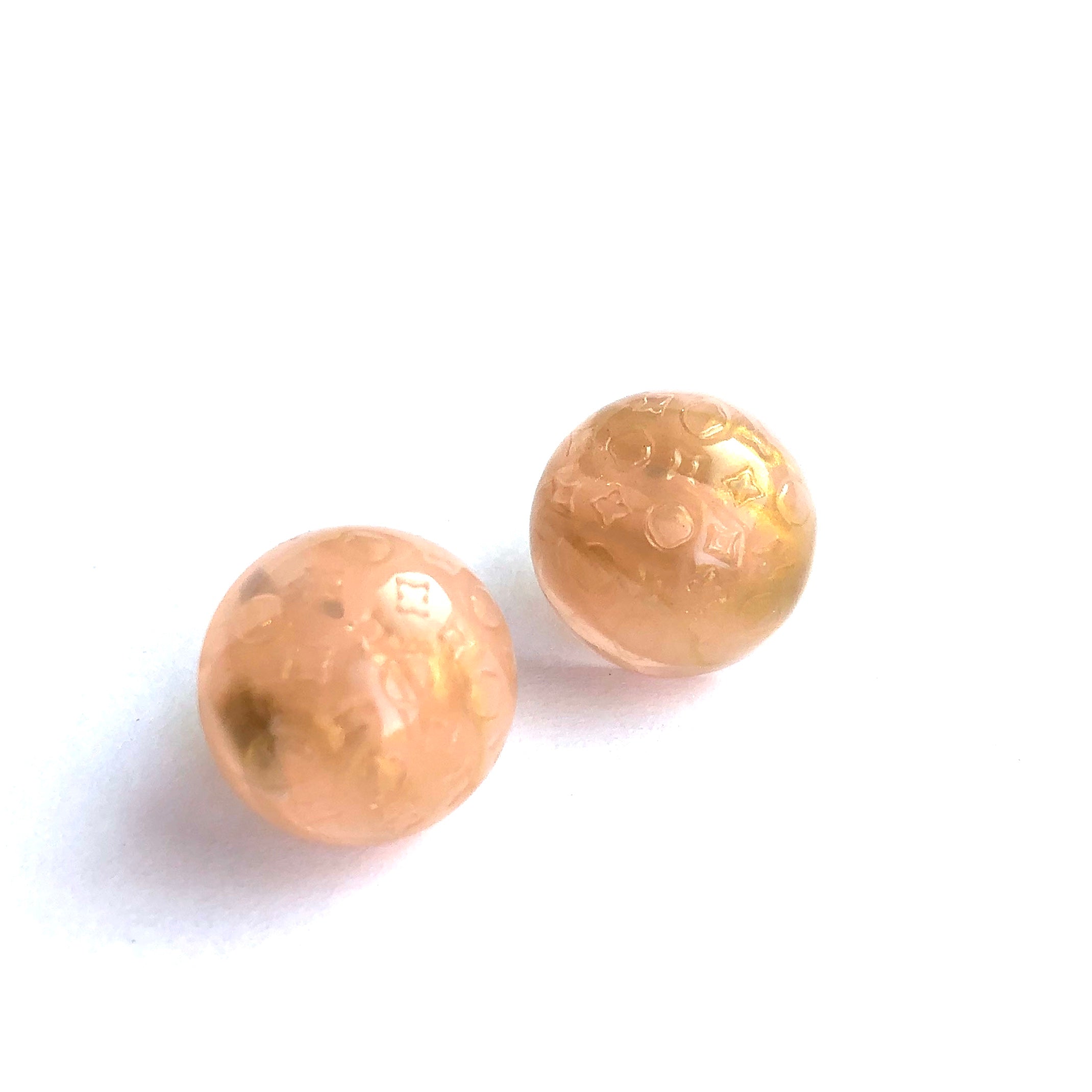 peach gold studs