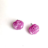 pink rose studs