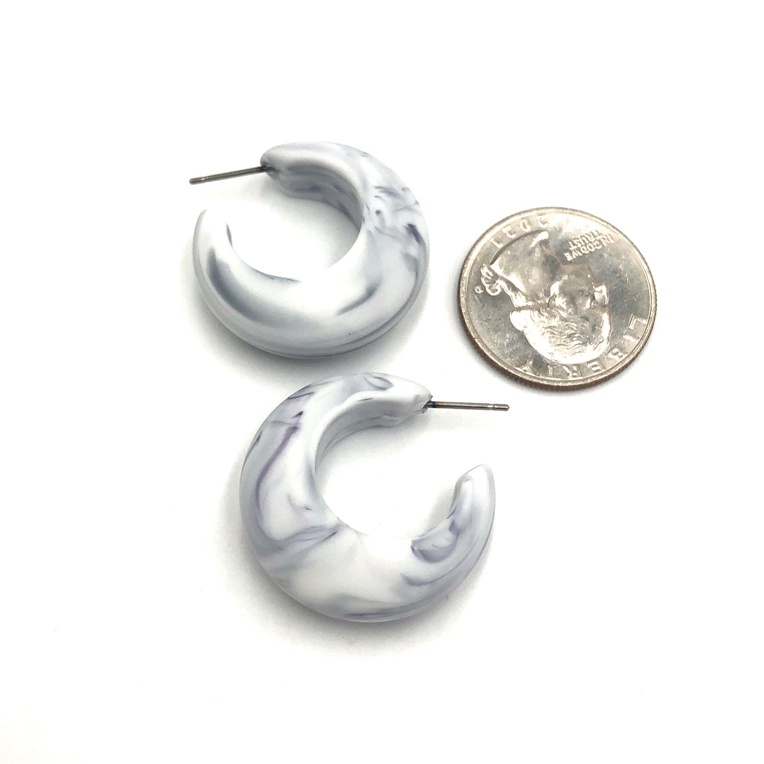 marbled quartz earrings