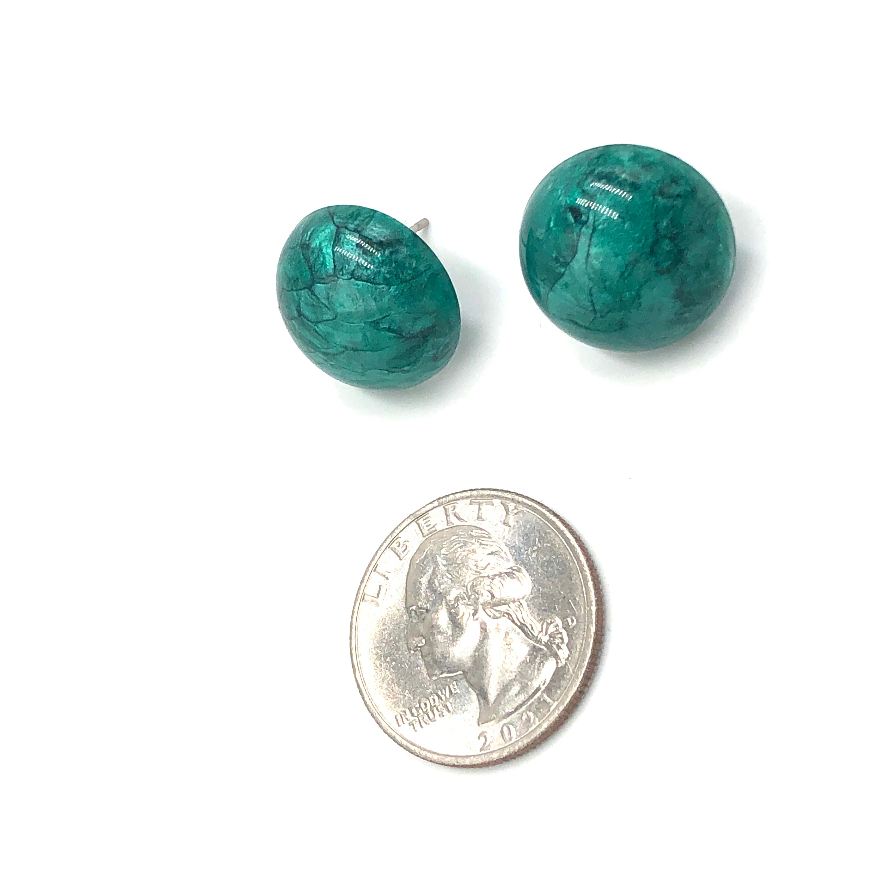 bright green lucite earrings