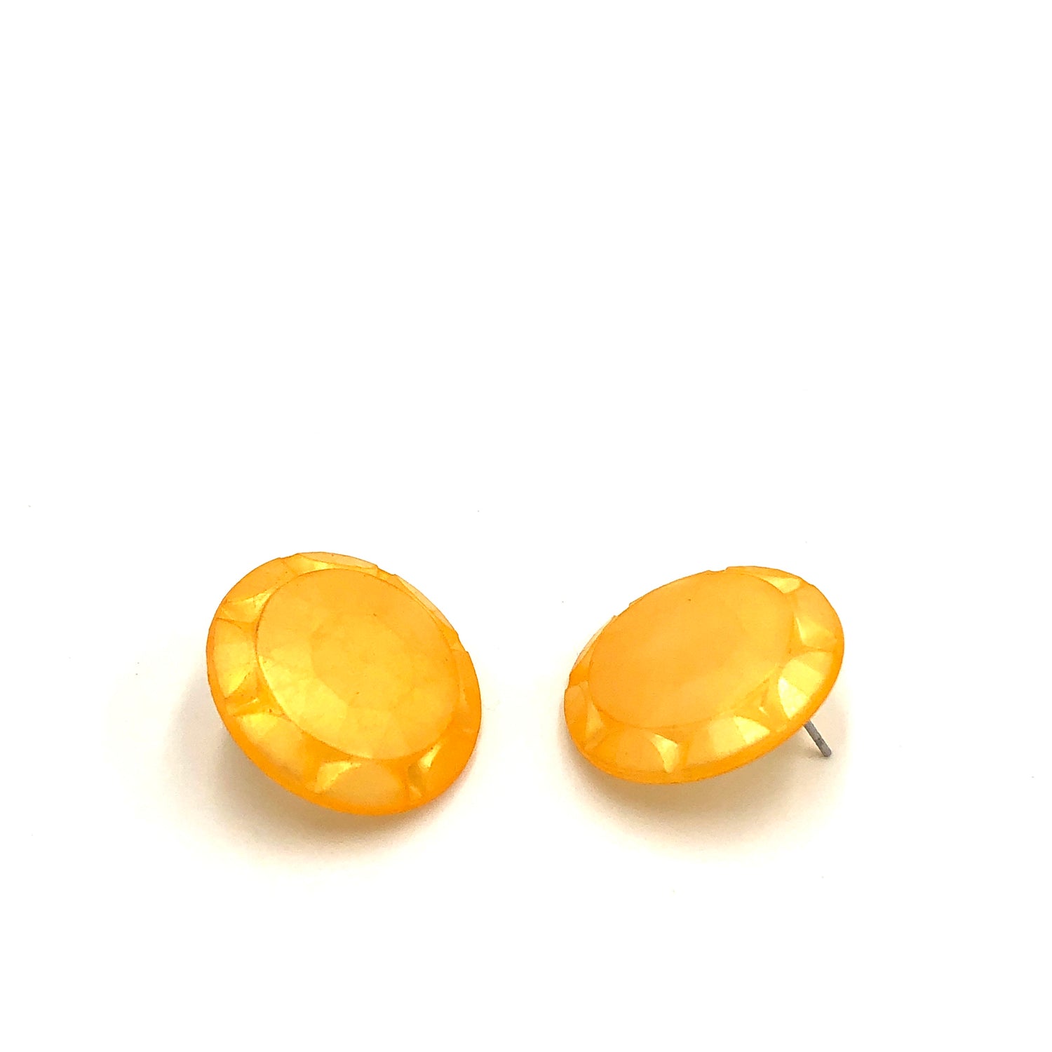 Yellow Sunburst Stud Earrings