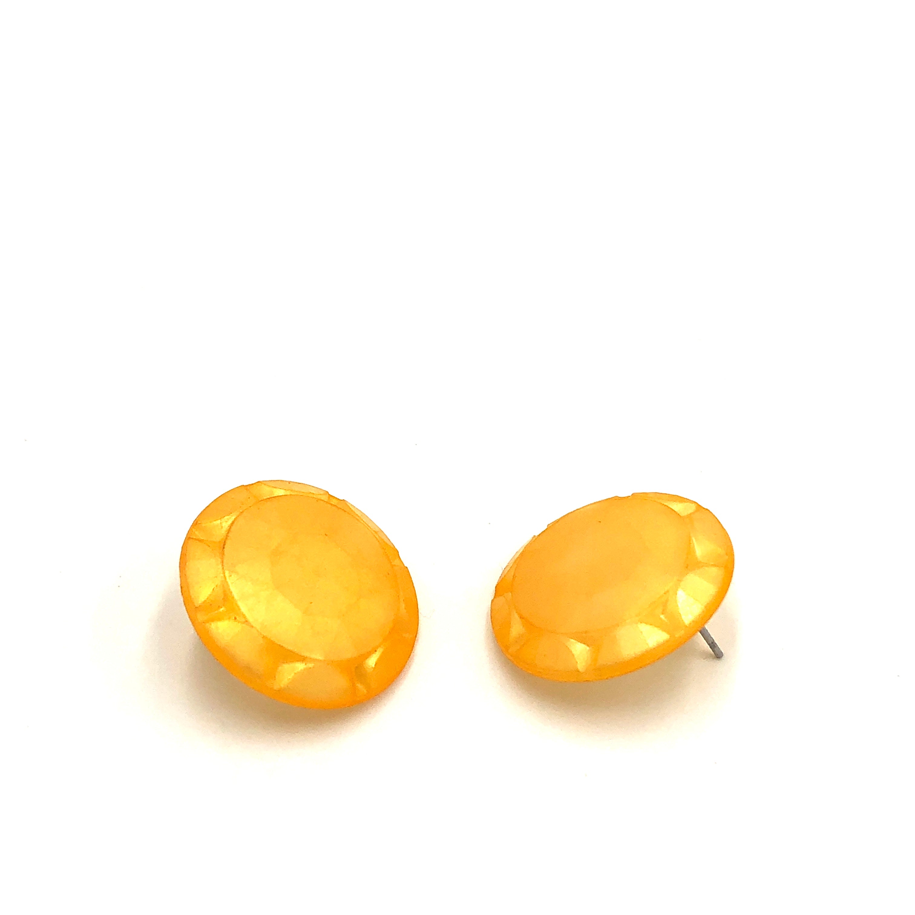 Yellow Sunburst Stud Earrings