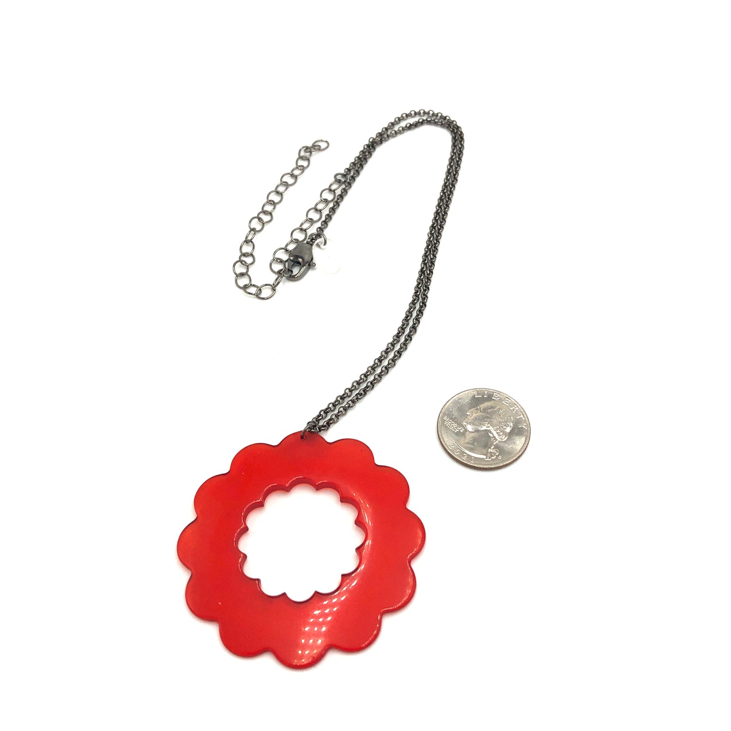 Cherry Red Florella Necklace