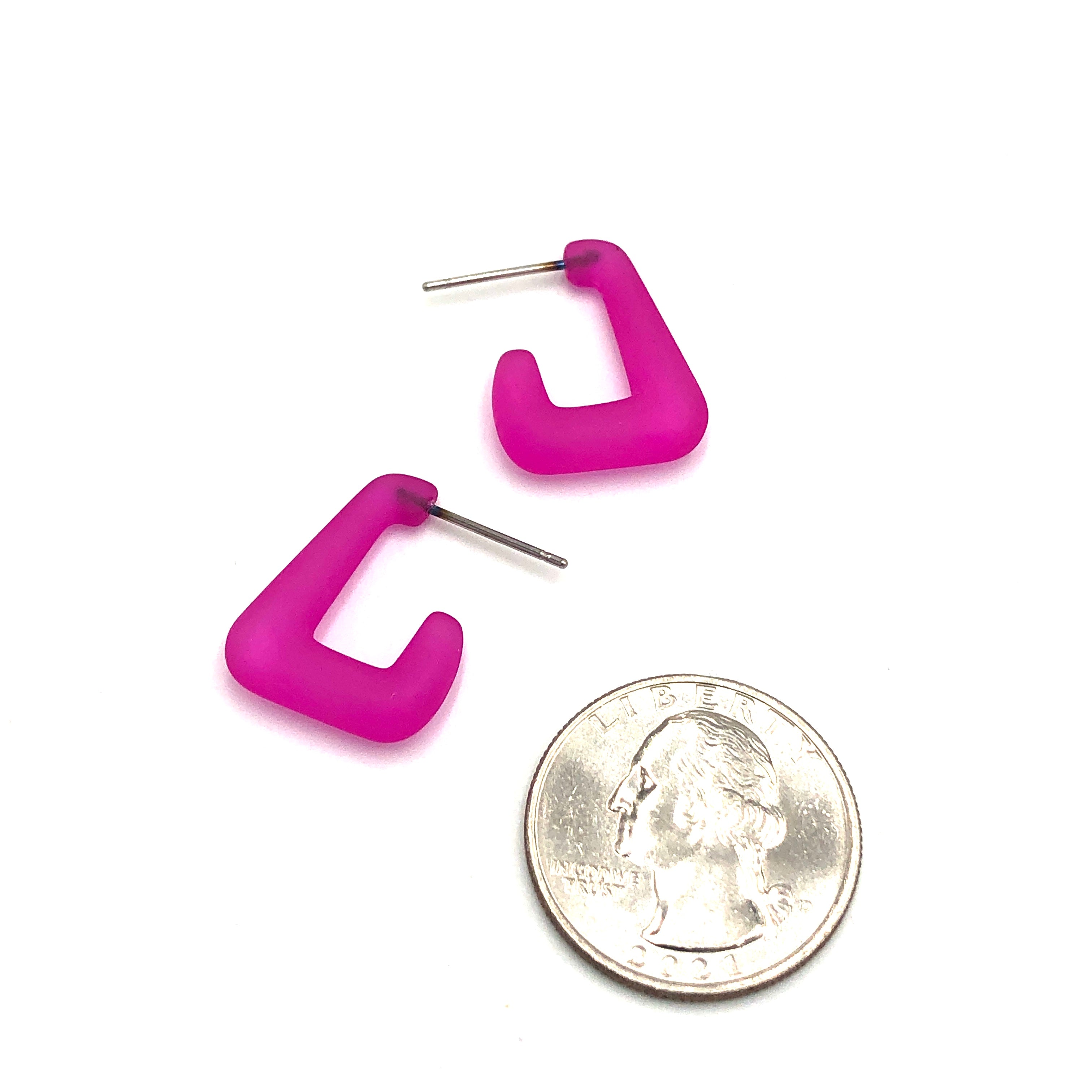 fuchsia pink earrings