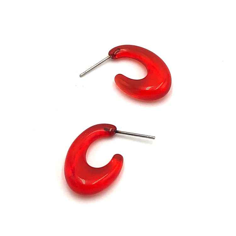 red tiny hoops