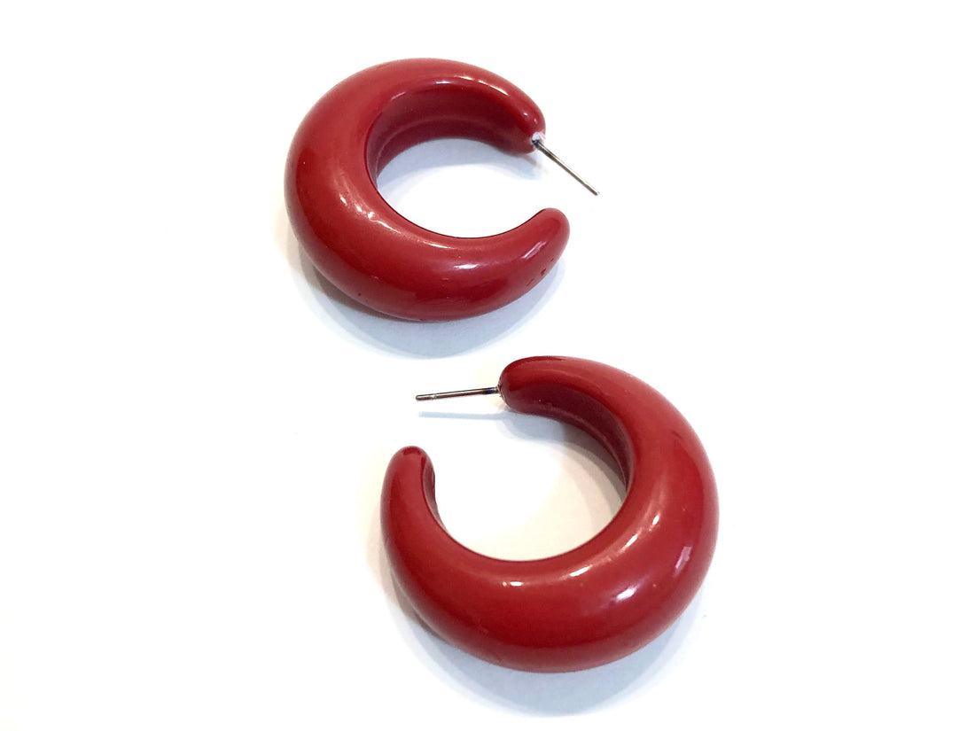 dark red lucille hoops