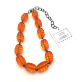 lucite orange beads