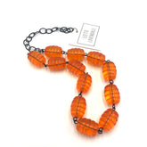 orange necklace beaded