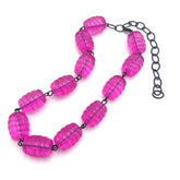 bright pink necklace