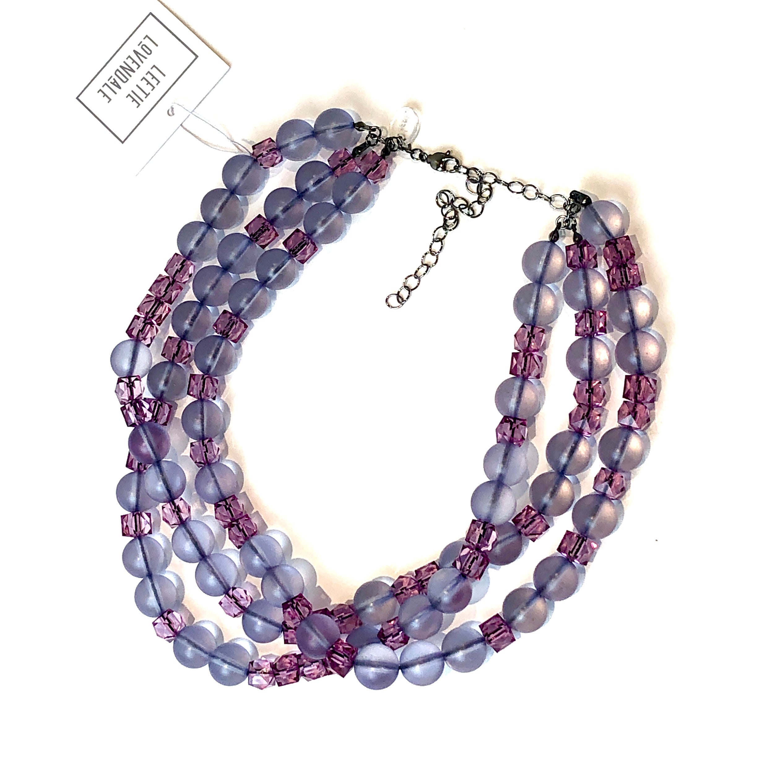 periwinkle &amp; purple necklace