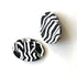 zebra stud earrings