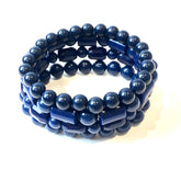 navy blue lucite beads