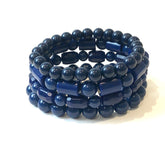 navy blue acrylic bracelets set