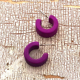 violet tiny earrings