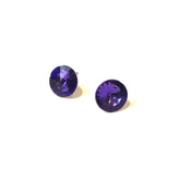 dark purple crystal studs
