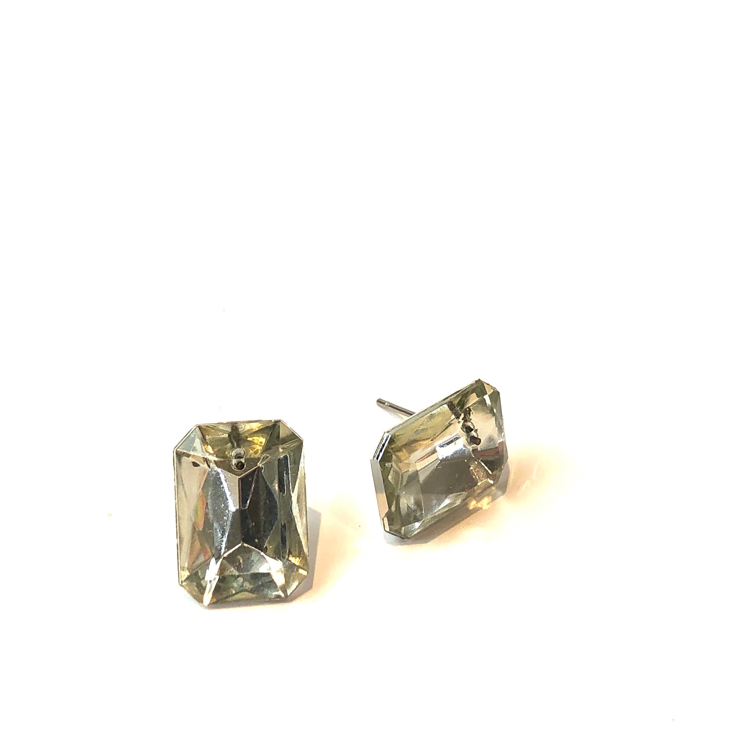 silver faceted studs