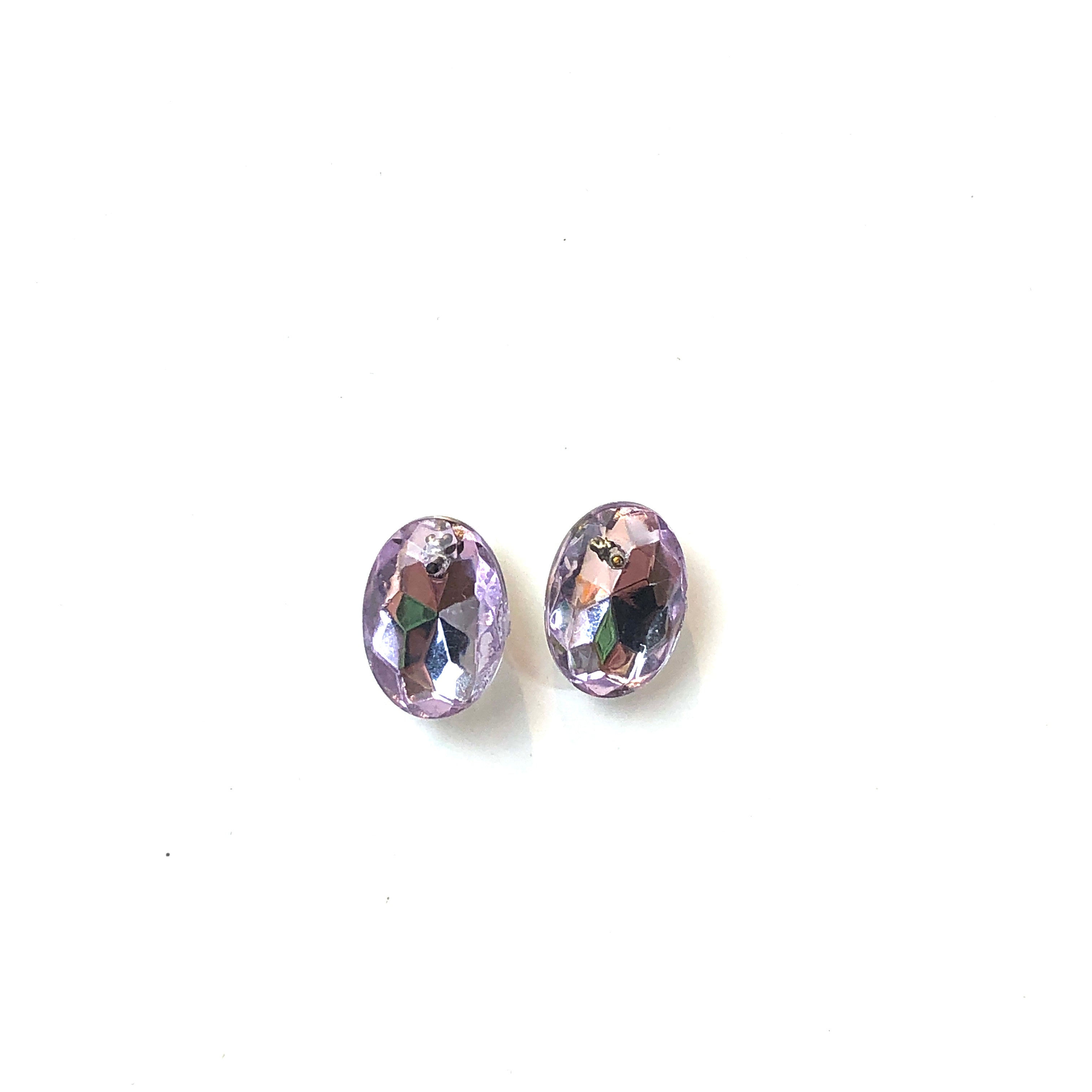 lavender faceted earrings