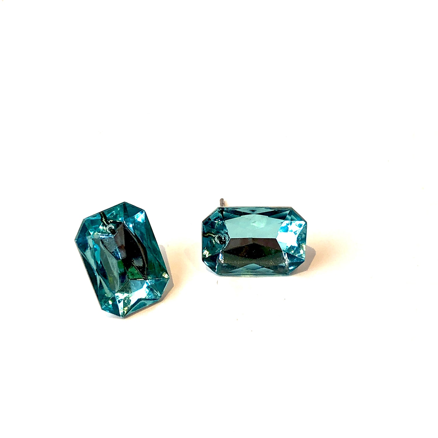turquoise faceted studs