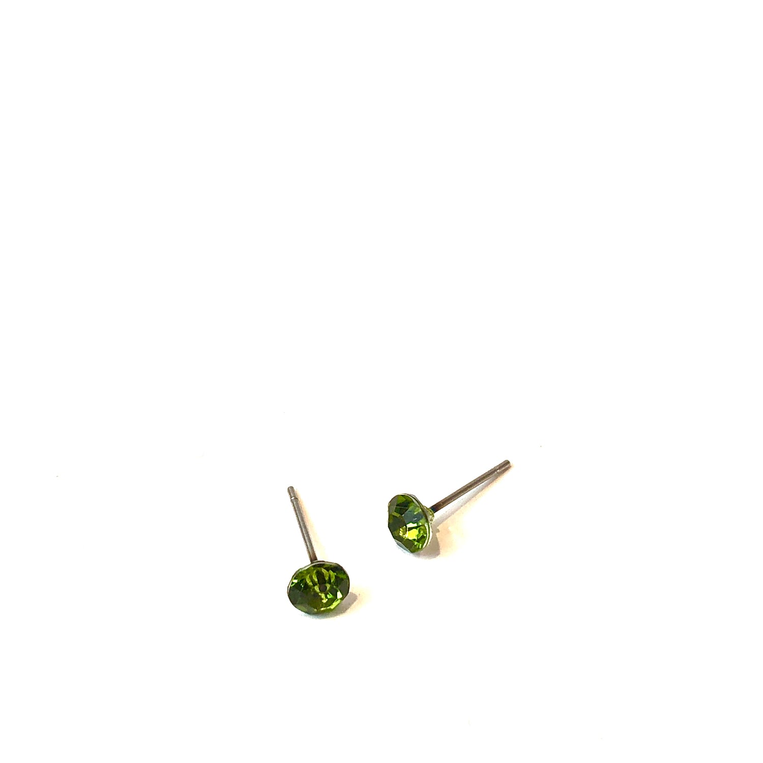 dark green stud earrings