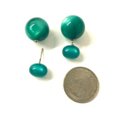 emerald earrings lucite