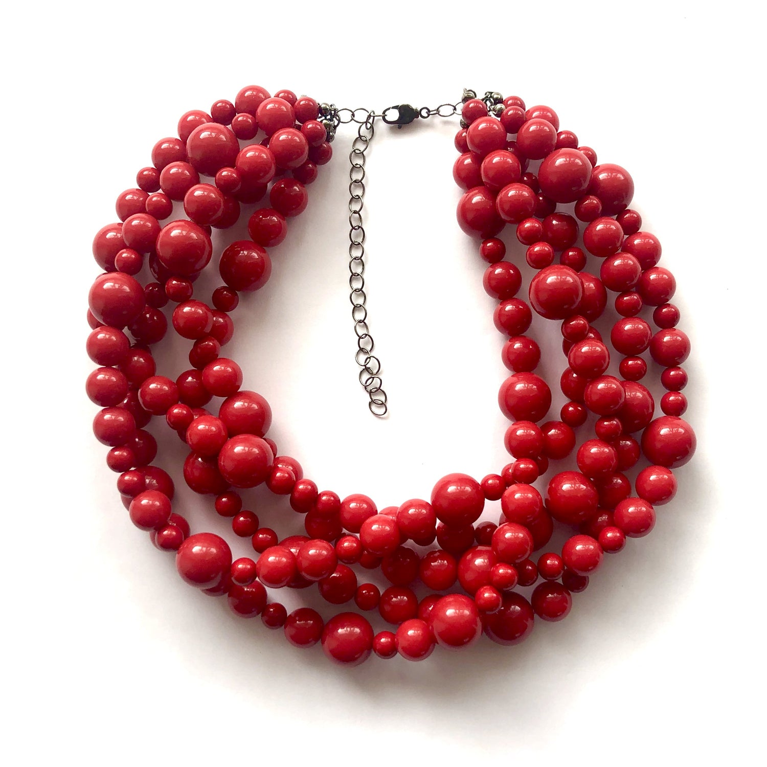 bright red necklace