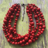 red chunky necklace