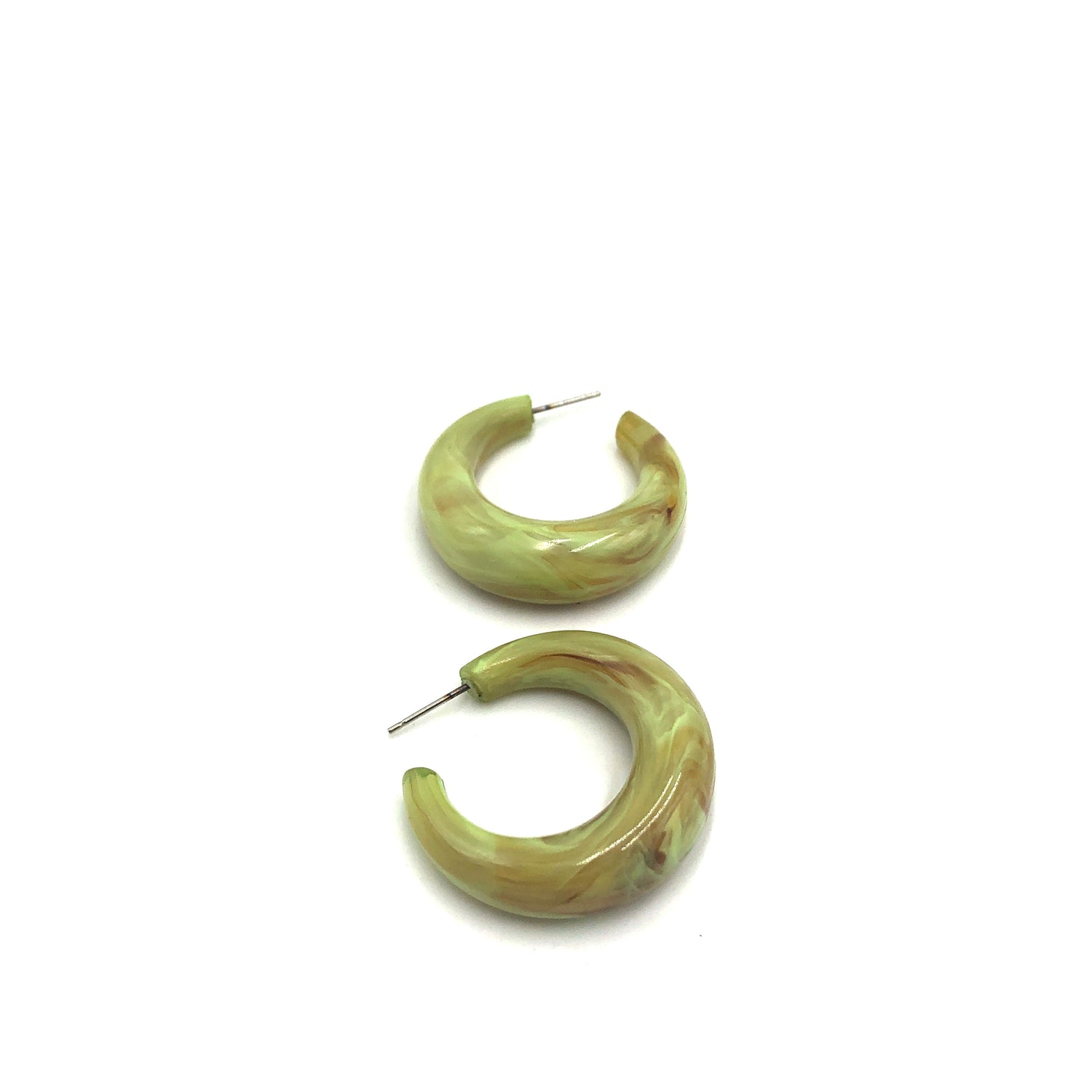 green lucite earrings