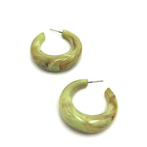 marbled green earrings