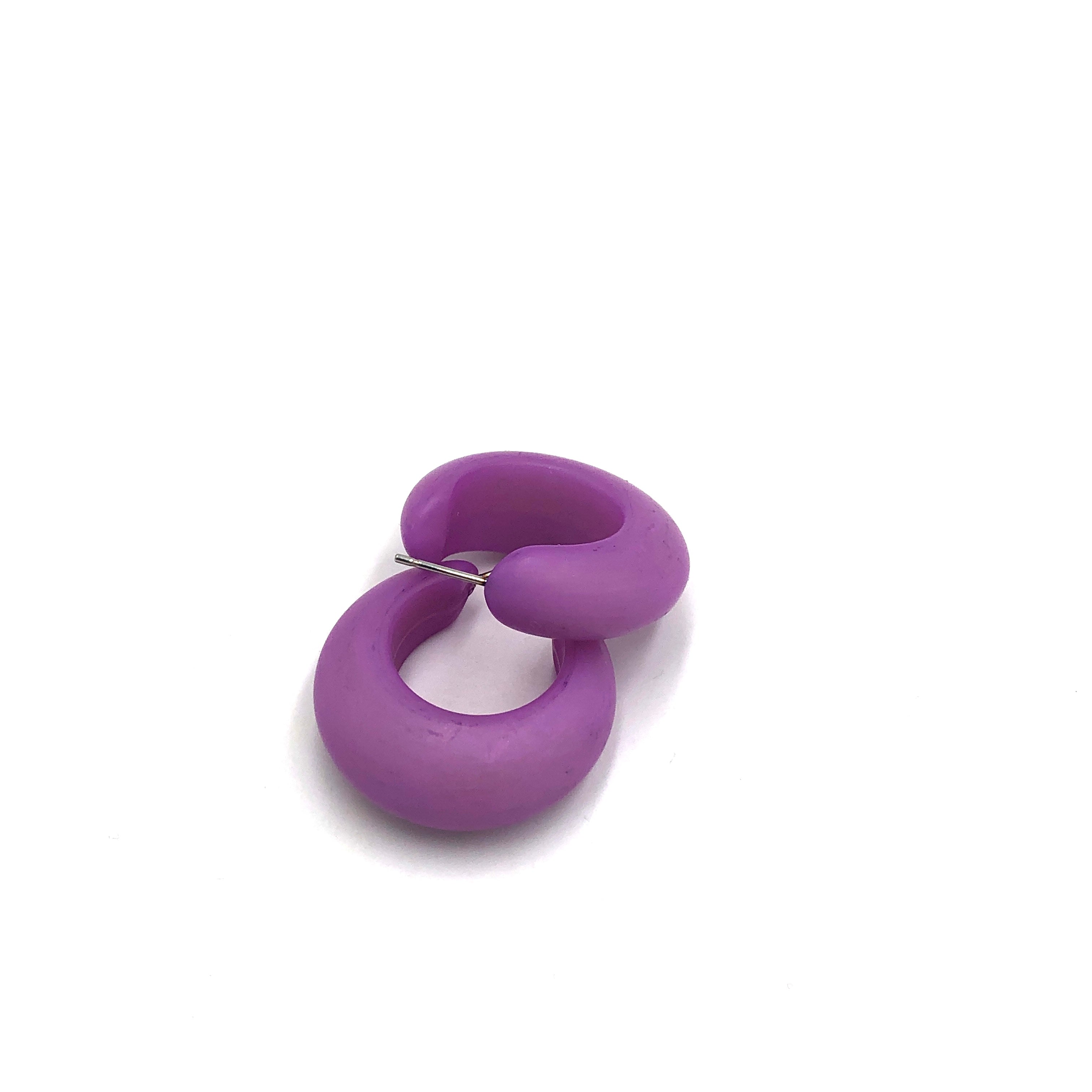 purple chunky hoops