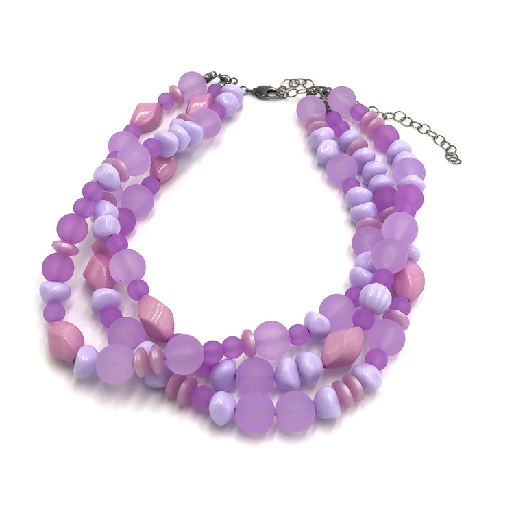 purple beaded necklace