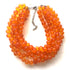 lucite frosted necklace
