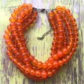 frosted orange necklace