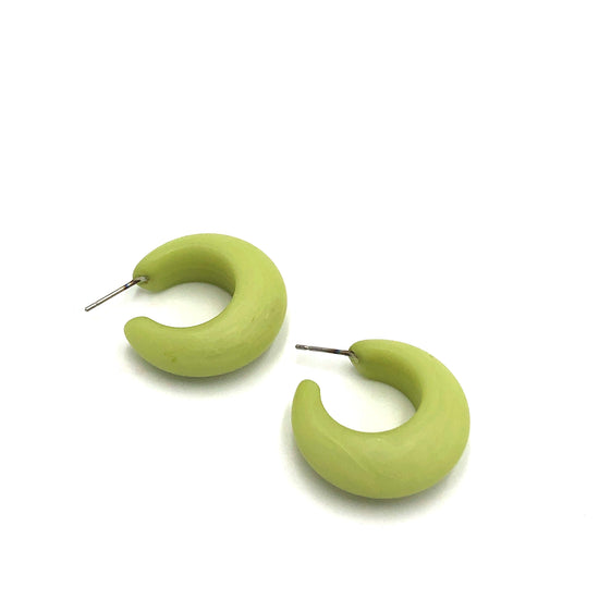 Celery Joy Hoop Earrings