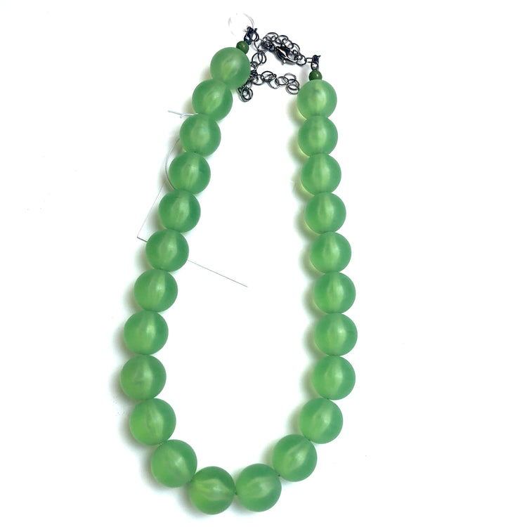 green frosted necklace