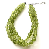 frosted green necklace