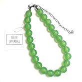 bright green resin beads