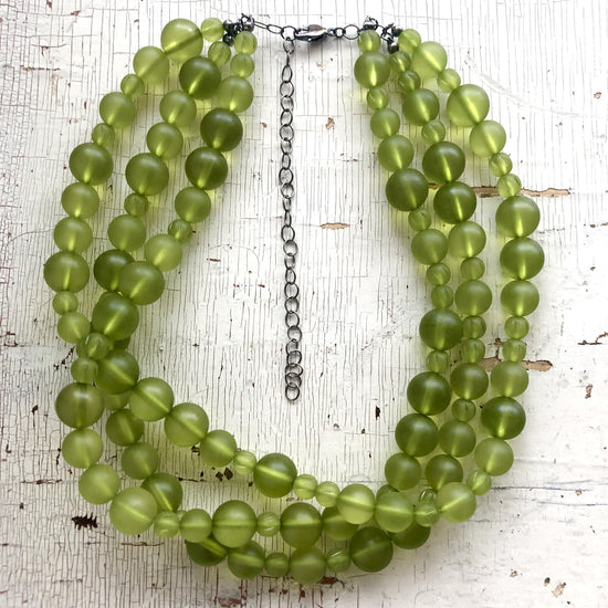 olive green necklace