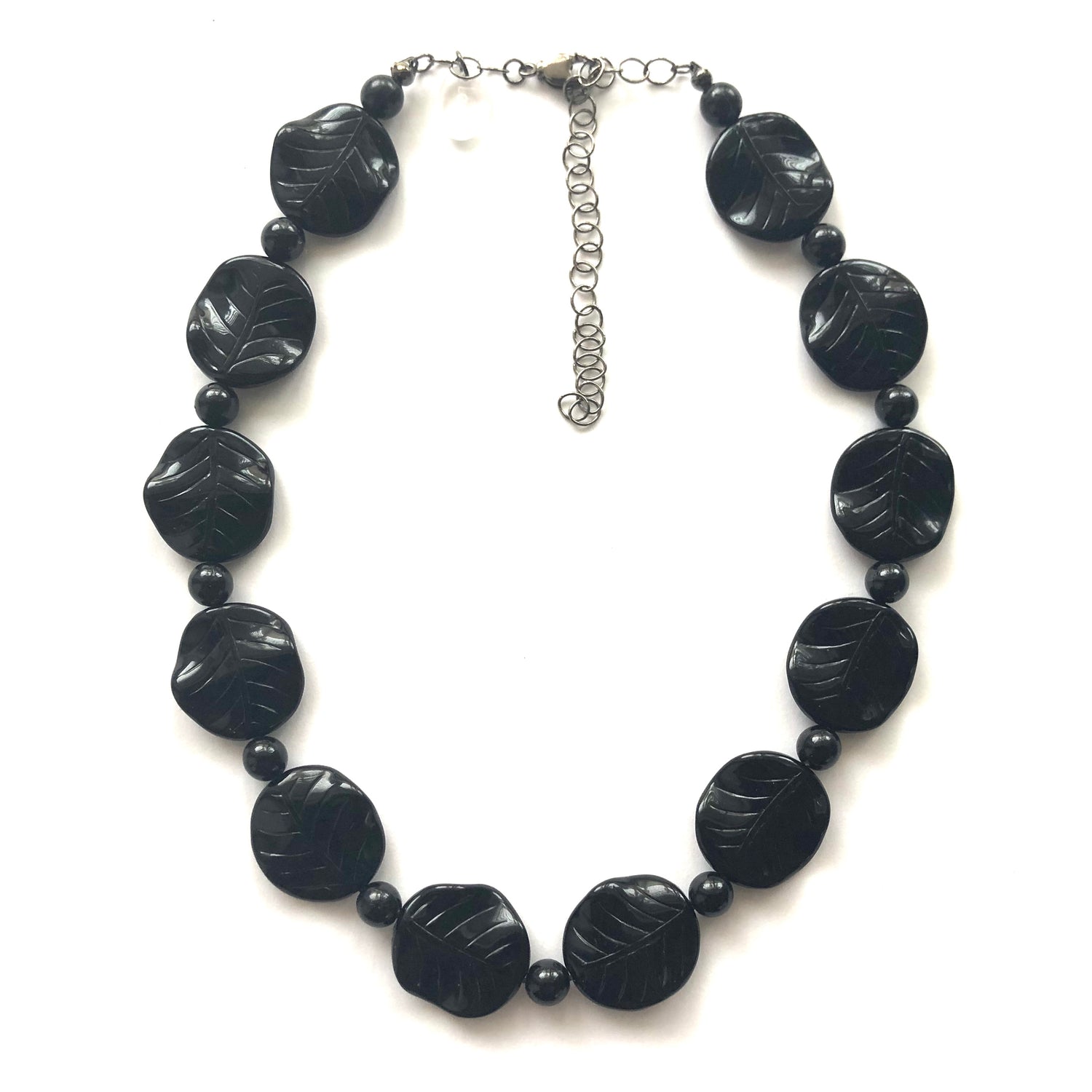 black lucite necklace