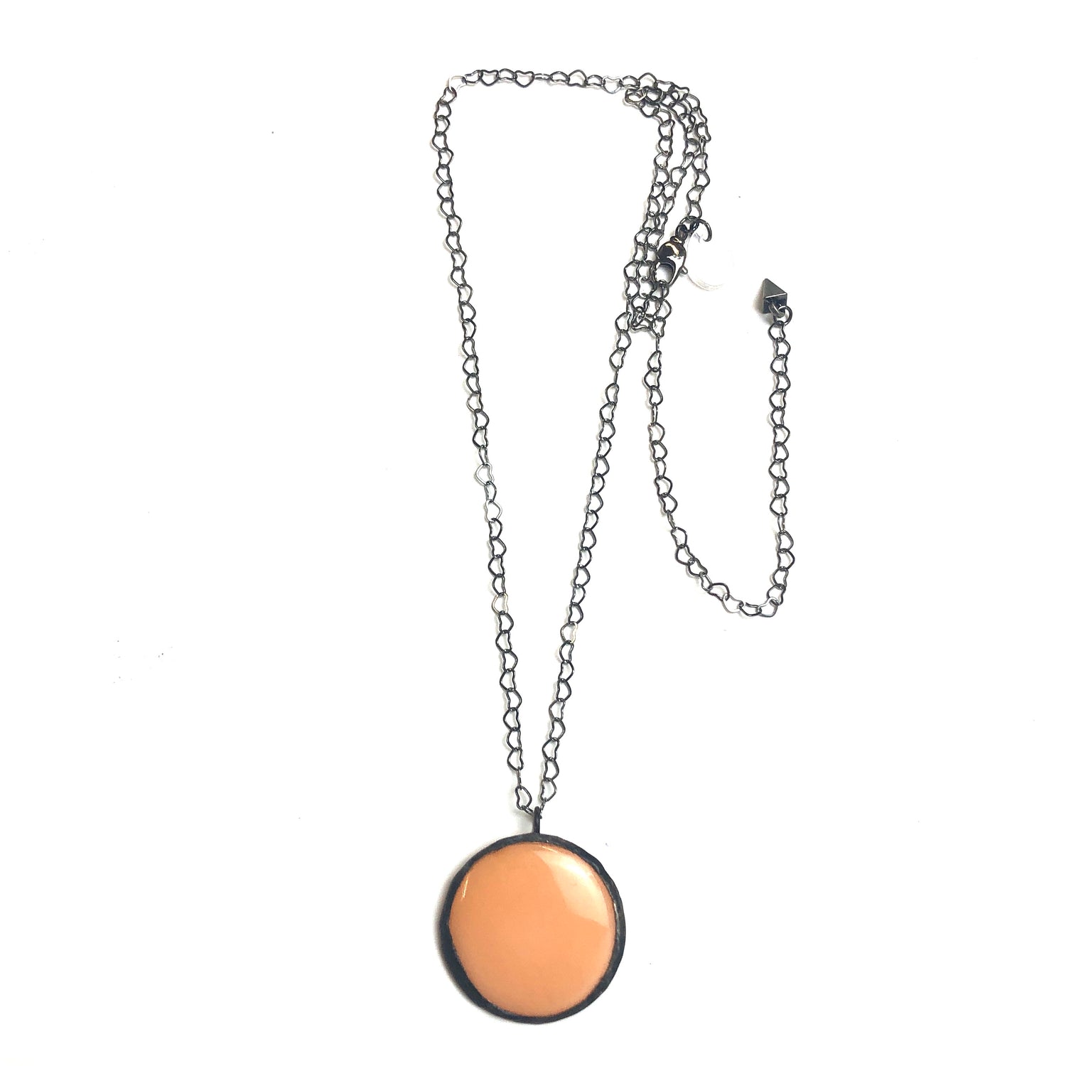 Soft Marigold Peach Moonglow Layering Necklace - Medium