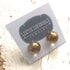 metallic gold stud earrings