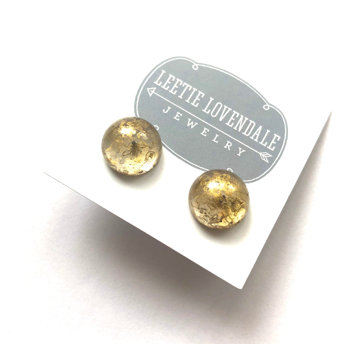gold lucite earrings