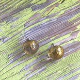 metallic gold earrings