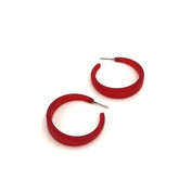 cherry red keira hoops