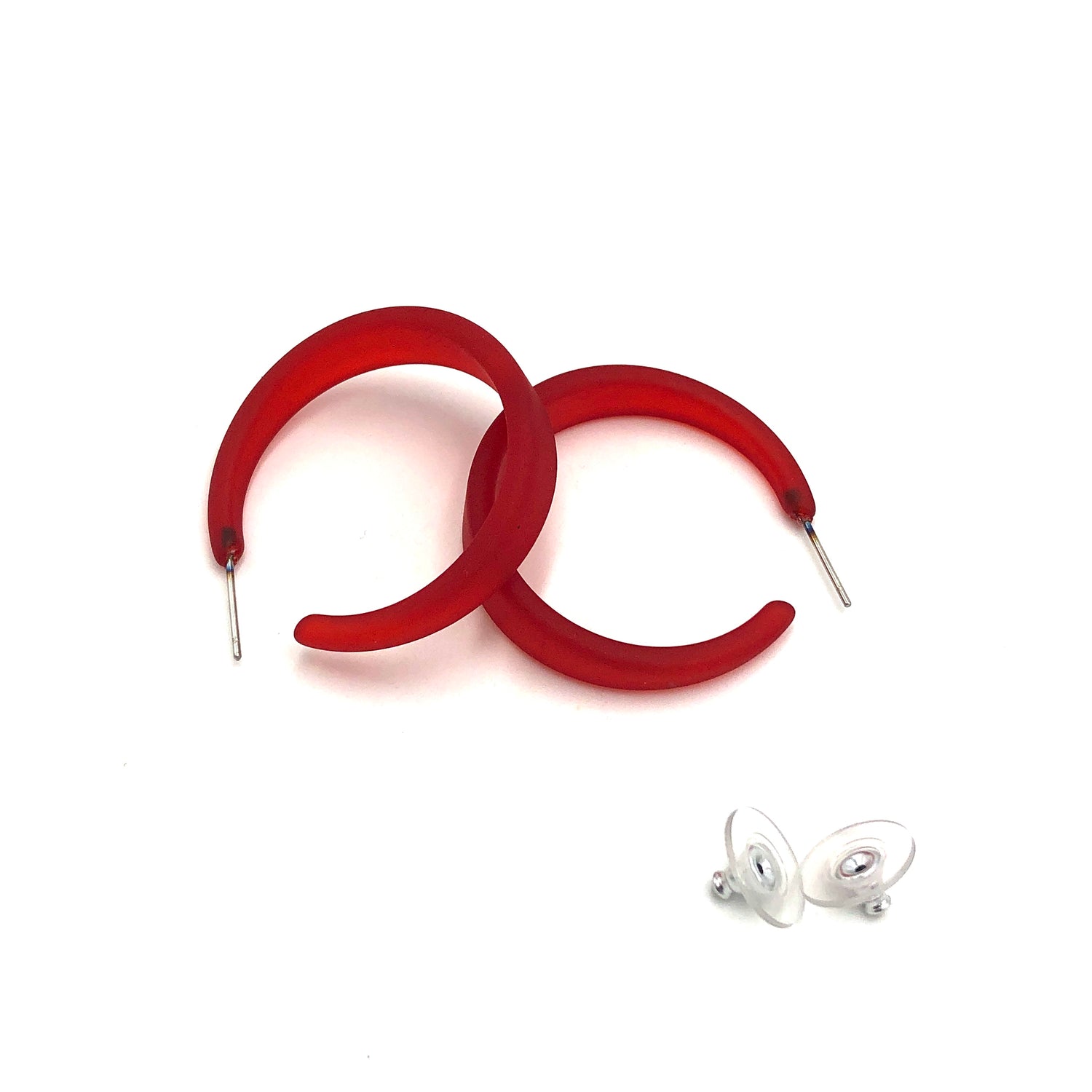 bright red hoops