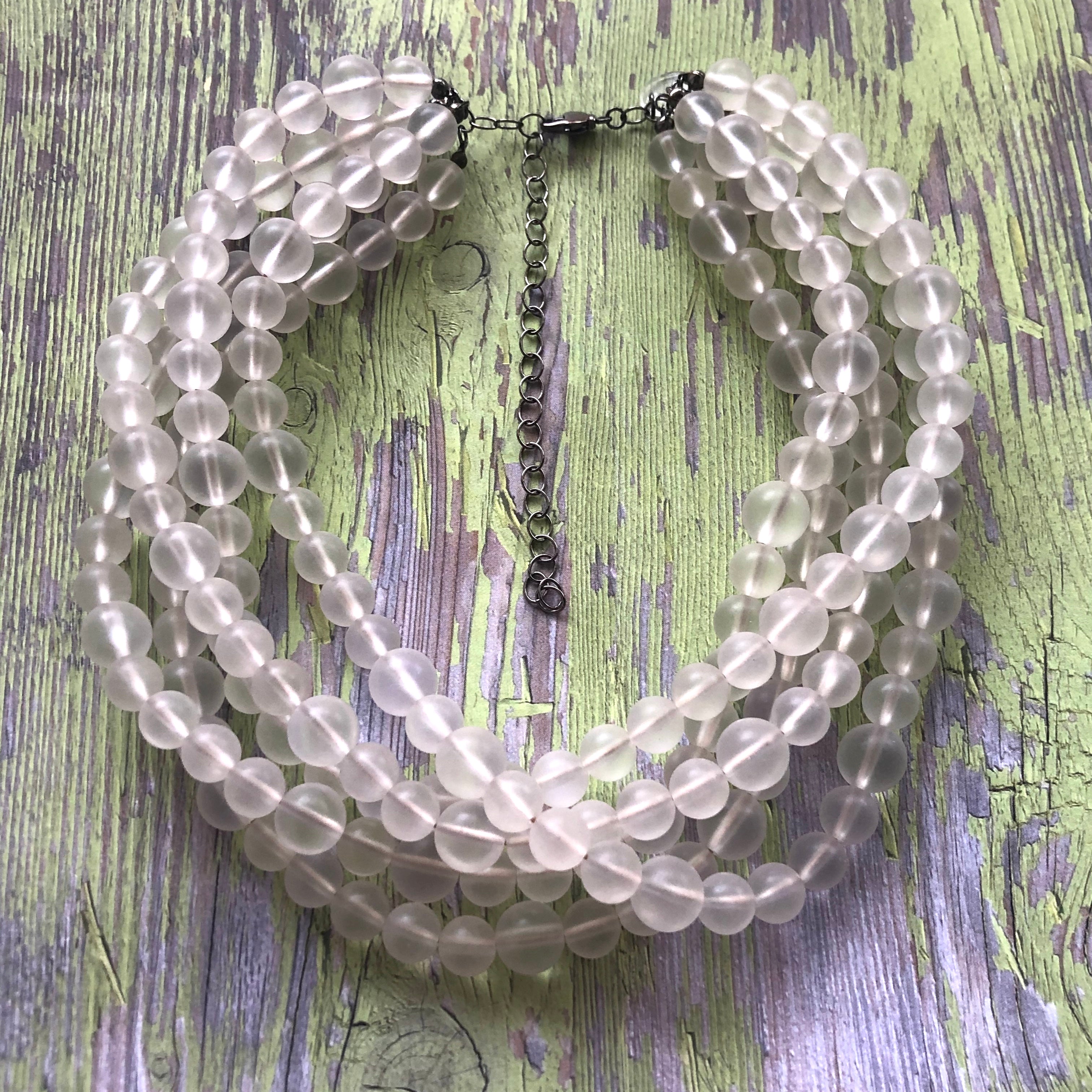 frosted acrylic necklace